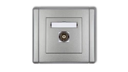 FLEXI Gniazdo pojedyncze BNC srebrny metalik 7FGBNC-1