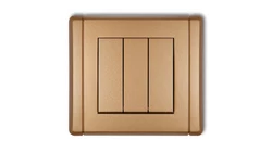 FLEXI Łącznik potrójny złoty metalik 8FWP-7