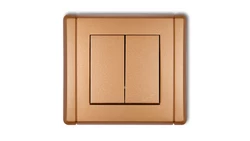 FLEXI Łącznik jednobiegunowy ze schodowym (osobne zasilanie) złoty metalik 8FWP-10.2