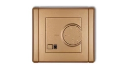 FLEXI Regulator temperatury elektroniczny z czujnikiem podpodłogowym złoty metalik 8FRT-1