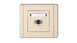 FLEXI Gniazdo antenowe pojedyncze typu F (SAT) pozłacane złoty metalik 8FGF-1.1