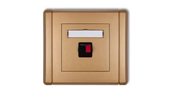 FLEXI Gniazdo głośnikowe pojedyncze złoty metalik 8FGG-1