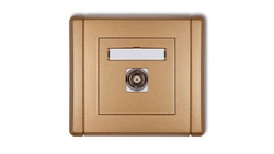 FLEXI Gniazdo pojedyncze BNC złoty metalik 8FGBNC-1