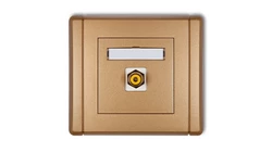 FLEXI Gniazdo pojedyncze RCA (typu cinch - żółty, pozłacane) złoty metalik 8FGRCA-1