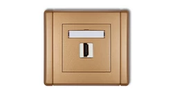 FLEXI Gniazdo pojedyncze HDMI złoty metalik 8FHDMI-1