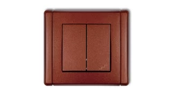 FLEXI Łącznik jednobiegunowy ze schodowym (osobne zasilanie) brązowy metalik 9FWP-10.2