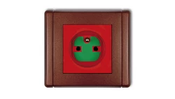 FLEXI Gniazdo pojedyncze z/u DATA z kluczem czerwony 9FGZK