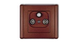 FLEXI Gniazdo antenowe RTV-SAT końcowe 1,5dB brązowy metalik 9FGS