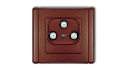 FLEXI Gniazdo multimedialne 3F DATA (Vectra) brązowy metalik 9FGMV