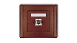 FLEXI Gniazdo antenowe pojedyncze typu F (SAT) pozłacane brązowy metalik 9FGF-1.1