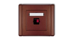 FLEXI Gniazdo głośnikowe pojedyncze brązowy metalik 9FGG-1