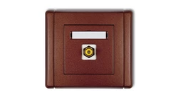 FLEXI Gniazdo pojedyncze RCA (typu cinch - żółty, pozłacane) brązowy metalik 9FGRCA-1