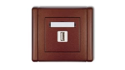 FLEXI Gniazdo pojedyncze USB-AA brązowy metalik 9FGUSB-1