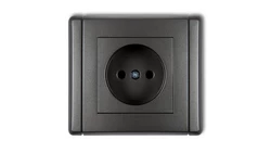 FLEXI Gniazdo pojedyncze b/u grafitowy 11FGP-1p