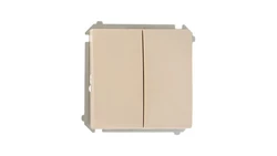 Simon Basic Łącznik świecznikowy z podświetleniem, szybkozłącza, beżowy BMW5L.01/12