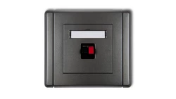 FLEXI Gniazdo głośnikowe pojedyncze grafitowy 11FGG-1