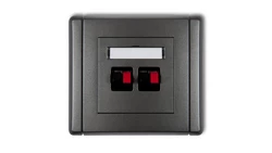 FLEXI Gniazdo głośnikowe podwójne grafitowy 11FGG-2