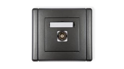 FLEXI Gniazdo pojedyncze BNC grafitowy 11FGBNC-1