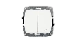 TREND Łącznik jednobiegunowy ze schodowym biały WP-10.1