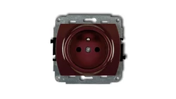 TREND Gniazdo pojedyncze z/u 2P+Z brązowy 4GP-1zp