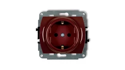 TREND Gniazdo pojedyncze z/u SCHUKO brązowy 4GP-1sp
