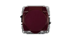 TREND Gniazdo bryzgoszczelne z/u SCHUKO (klapka brązowa) brązowy 4GPB-1sp