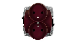 TREND Gniazdo podwójne z/u brązowy 4GPR-2zp