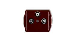 TREND Gniazdo antenowe RTV-SAT przelotowe 10dB brązowy 4GSP