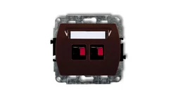 TREND Gniazdo głośnikowe podwójne brązowy 4GG-2