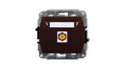 TREND Gniazdo pojedyncze RCA (typu cinch - żółty, pozłacany) brązowy 4GRCA-1