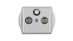 TREND Gniazdo antenowe RTV-SAT przelotowe 10dB srebrny 5GSP