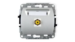 TREND Gniazdo pojedyncze RCA (typu cinch - żółty, pozłacany) srebrny 5GRCA-1