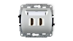 TREND Gniazdo podwójne HDMI srebrny 5HDMI-2