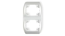 TREND Ramka pionowa podwójna srebrny 5RV-2