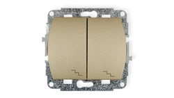 TREND Łącznik podwójny schodowy złoty 6WP-33