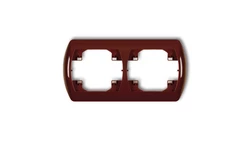 TREND Ramka pozioma podwójna brązowy 4RH-2