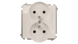 Simon Basic Gniazdo podwójne z/u 16A IP20 białe BMGZ2M.01/11