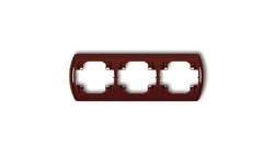 TREND Ramka pozioma potrójna brązowy 4RH-3