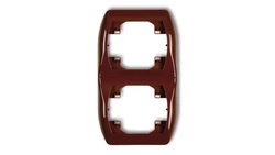 TREND Ramka pionowa podwójna brązowy 4RV-2