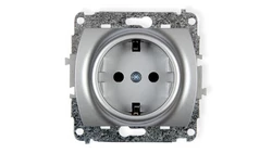 TREND Gniazdo pojedyncze z/u SCHUKO srebrny 5GP-1sp