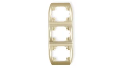 TREND Ramka pionowa potrójna złoty 6RV-3