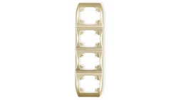 TREND Ramka pionowa poczwórna złoty 6RV-4