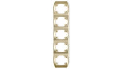 TREND Ramka pionowa pięciokrotna złoty 6RV-5