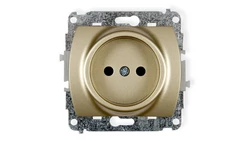 TREND Gniazdo pojedyncze b/u złoty 6GP-1p