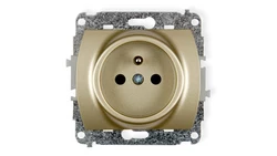 TREND Gniazdo pojedyncze z/u 2P+Z złoty 6GP-1zp