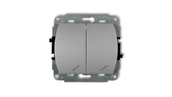 TREND Łącznik podwójny schodowy srebrny metalik 7WP-33