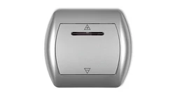 TREND Sterownik roletowy sterowany dotykiem i dowolnym pilotem srebrny metalik 7SR-1