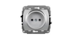 TREND Gniazdo pojedyncze b/u srebrny metalik 7GP-1p
