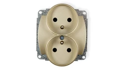 TREND Gniazdo podwójne z/u złoty 6GPR-2zp