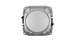 TREND Gniazdo bryzgoszczelne z/u SCHUKO (klapka srebrny metalik) srebrny metalik 7GPB-1sp